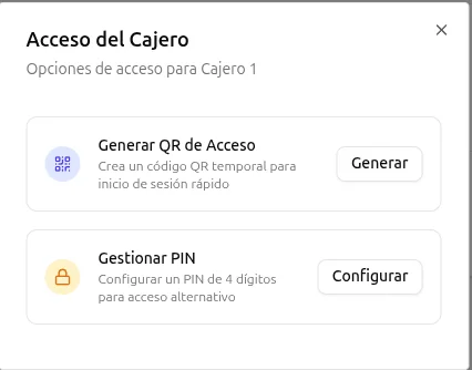 Cambiar PIN de cajero en UPoints Manager